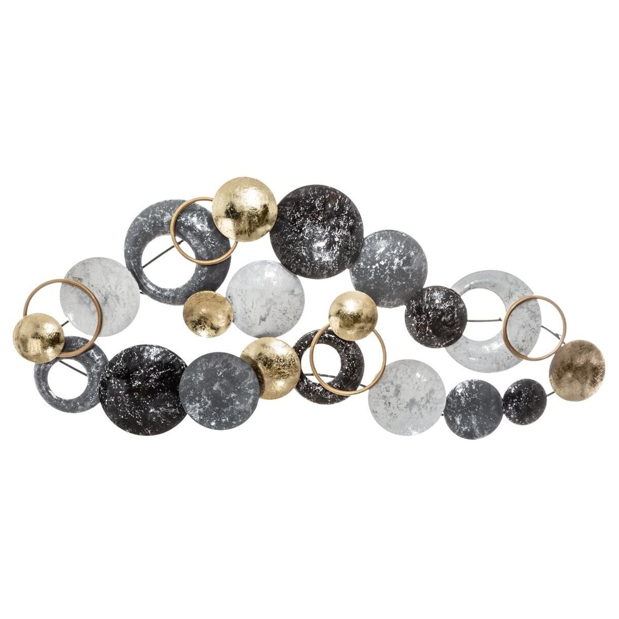 Image of Well Home - Round Metal Wall Decoration 90.5x6.5x44cm - Modern And Elegant Design