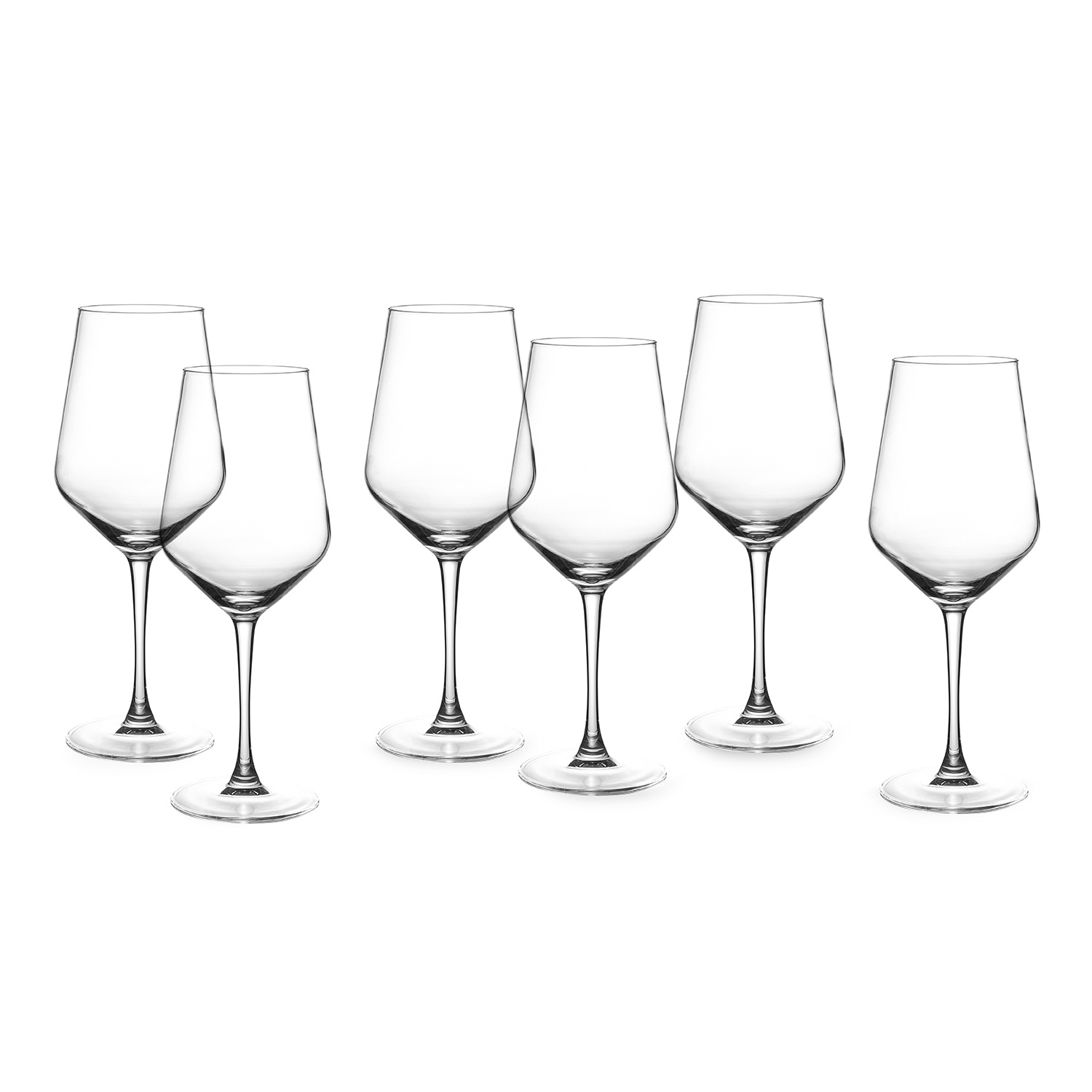 Echtwerk Red Wine Glasses, Set Of 6, . 620 Ml, Wine Glasses, Wine Goblets, Durable Glasses, Dishwasher Safe