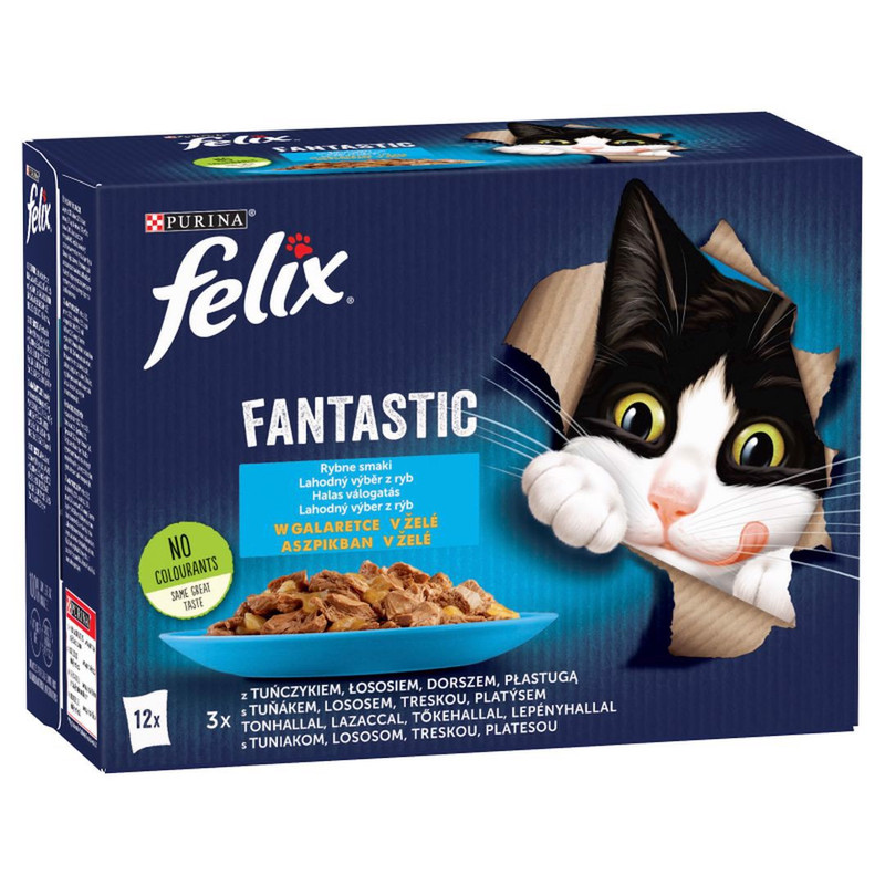 Image of Felix Karma For Cats, Fish Flavors , 1.02 Kg (12 X 85 G)