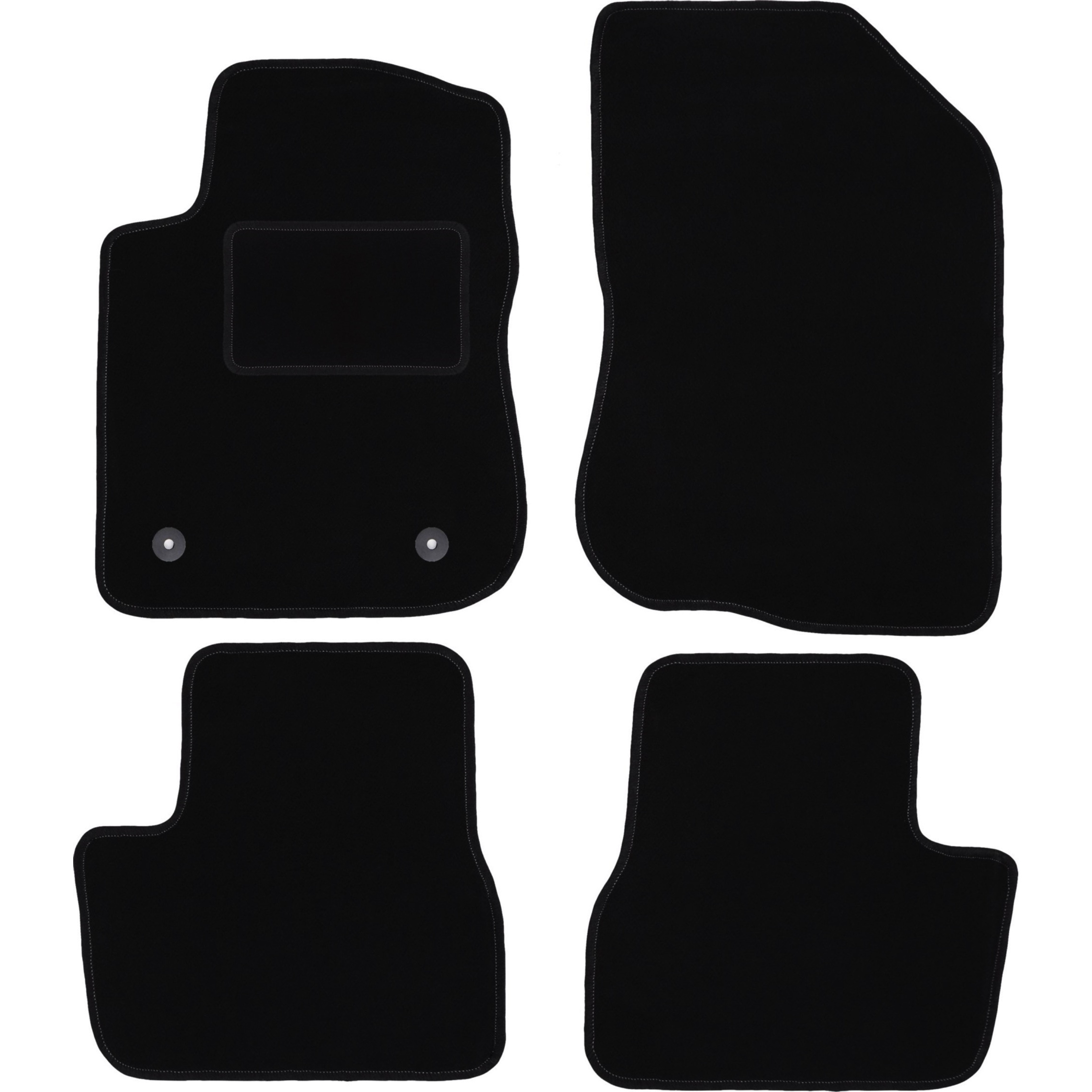 TEMU Velvet Black Car Mats For I Hatchback (2012-2019)