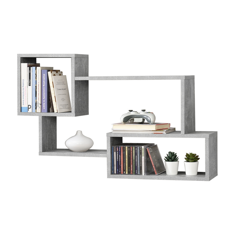 Kvinesdal Floating Shelf 87x18x54cm Wall Shelf With 3 Compartments, Max. 13kg, Particle Board In Colors