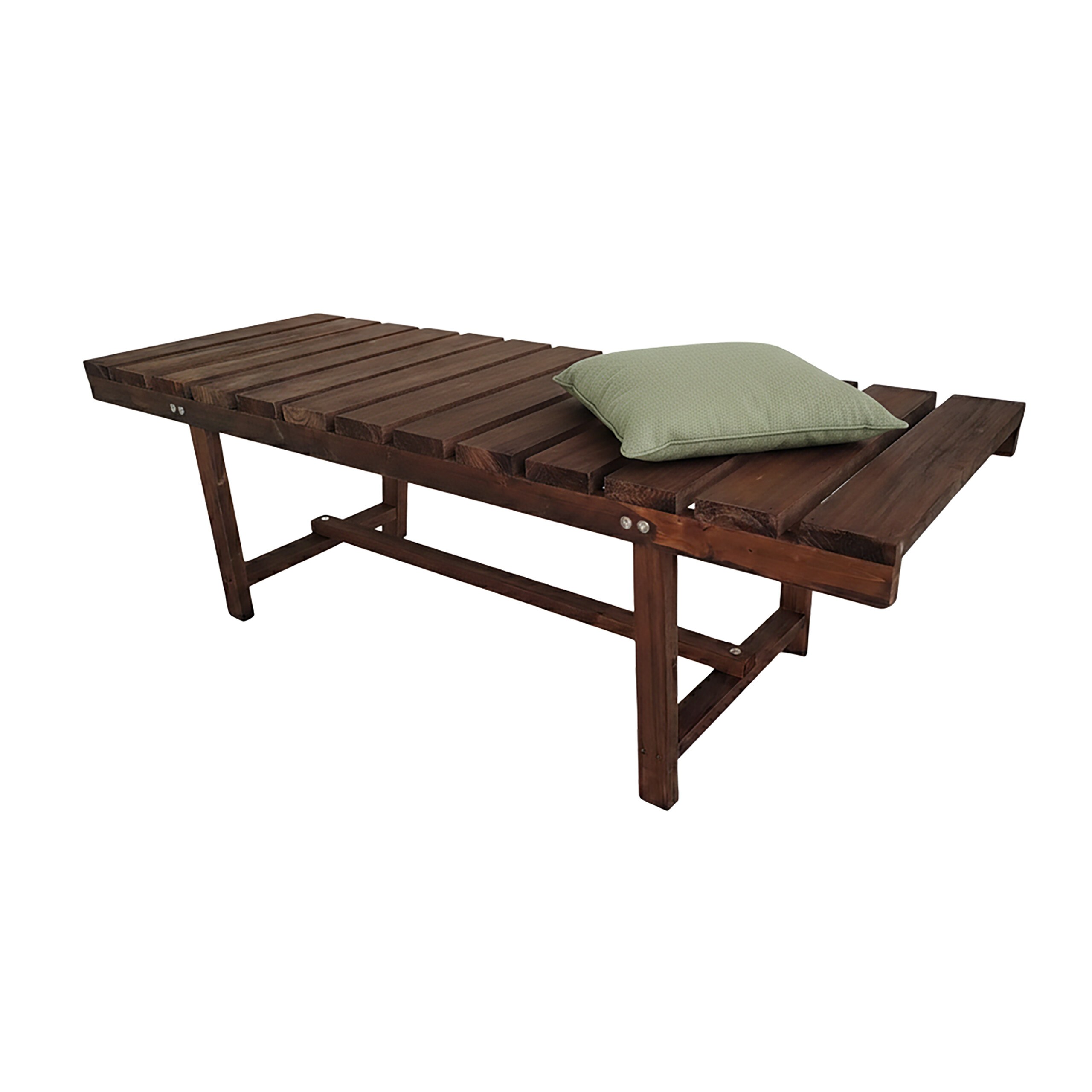 Garden Bench In Brown - (w)110 X (h)35 X (d)38 Cm