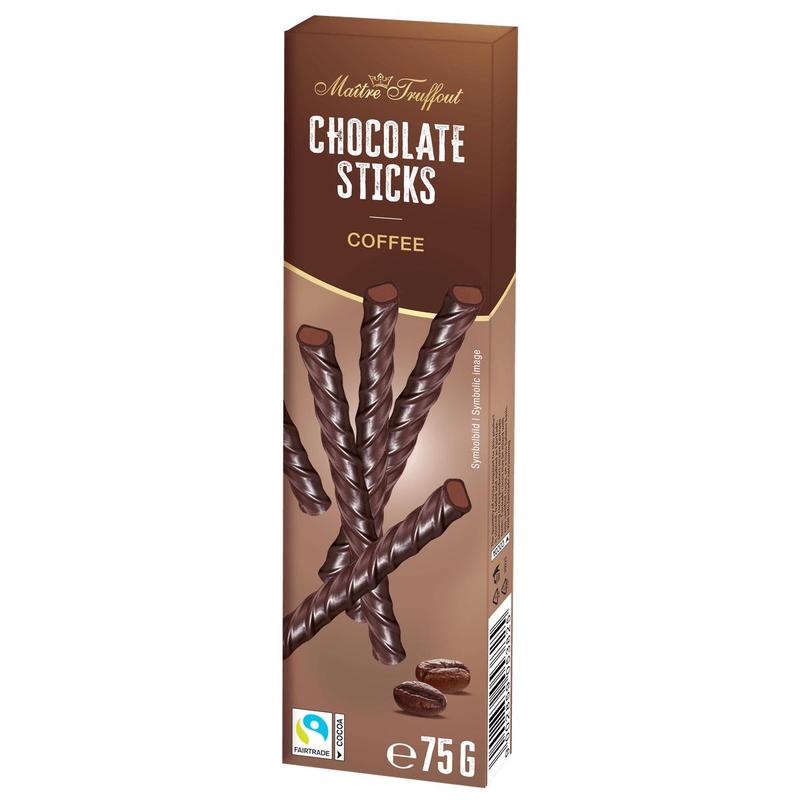 Master Truffout Bitter Chocolate Coffee Sticks 75g