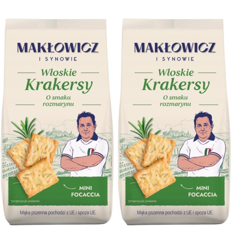 TEMU Makłowicz & Sons Rosemary Flavor Crackers, 100g X 2 Pieces