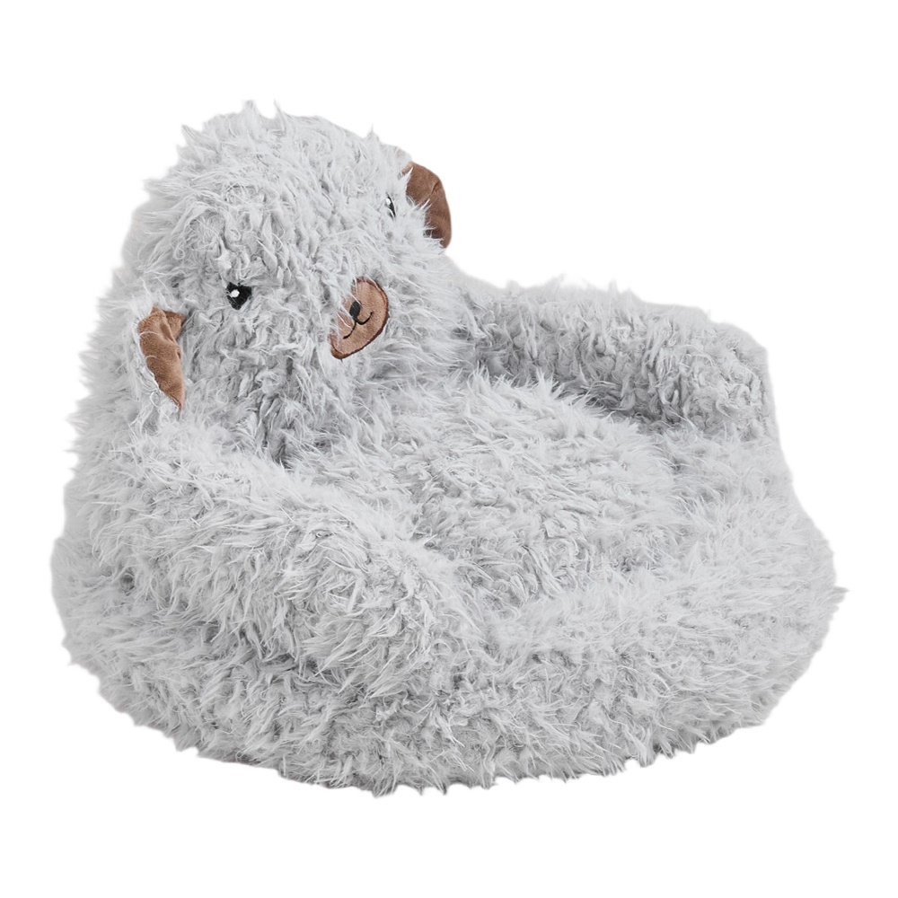 Alpaca-Shape Round Pet Couch, Soft Cat Nest Cave