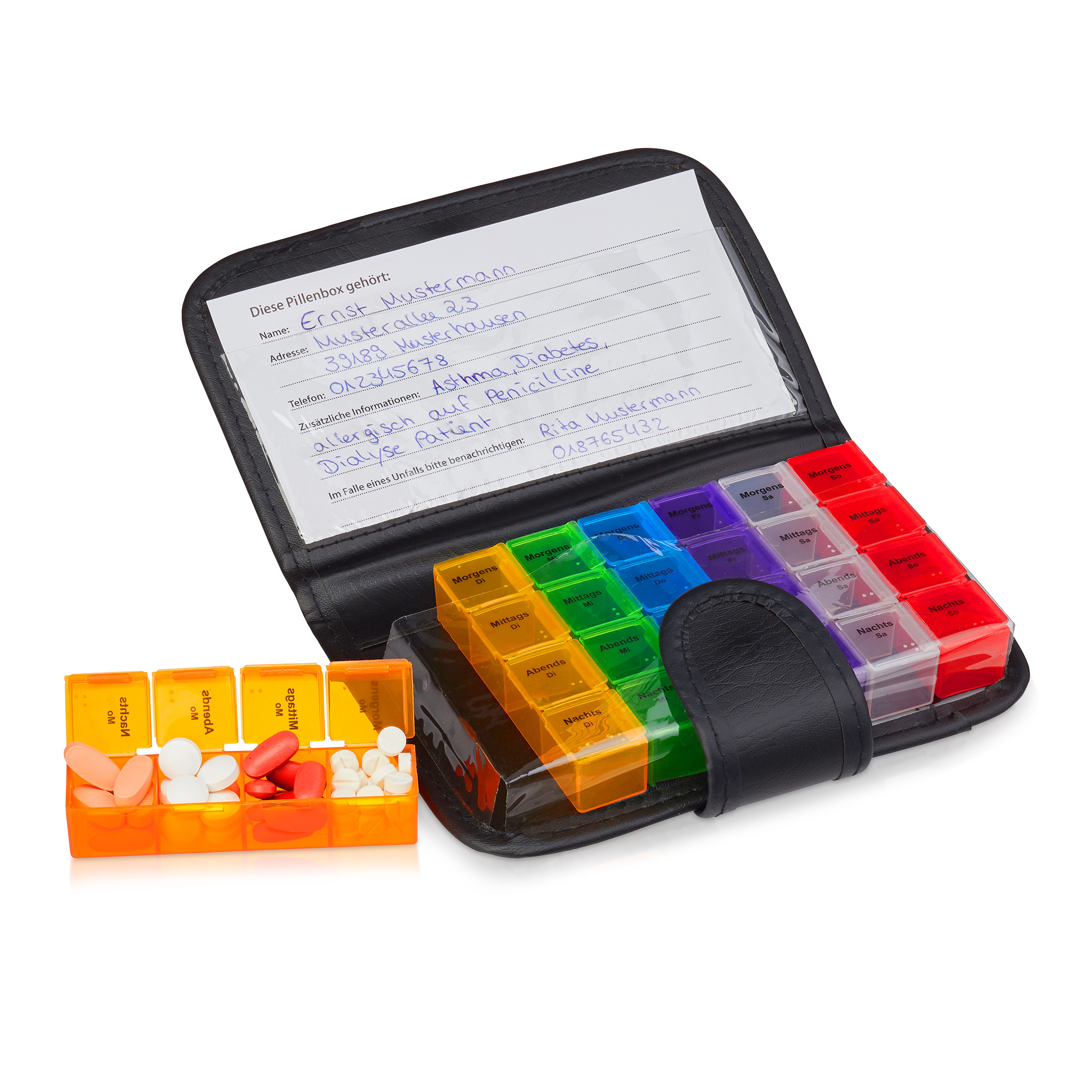 7-day Pill Organizer In Black