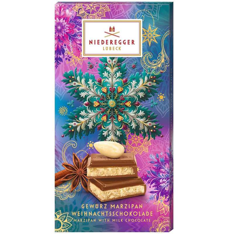 Image of Niederegger Spiced Marzipan Christmas Chocolate 110g