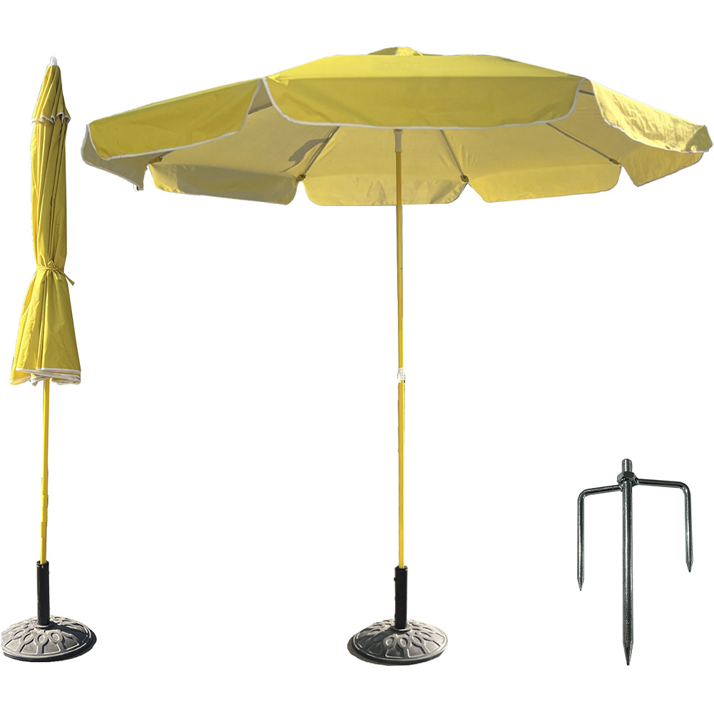 TEMU Garden Umbrella Mustard With Push Up Air Vent 210 Cm