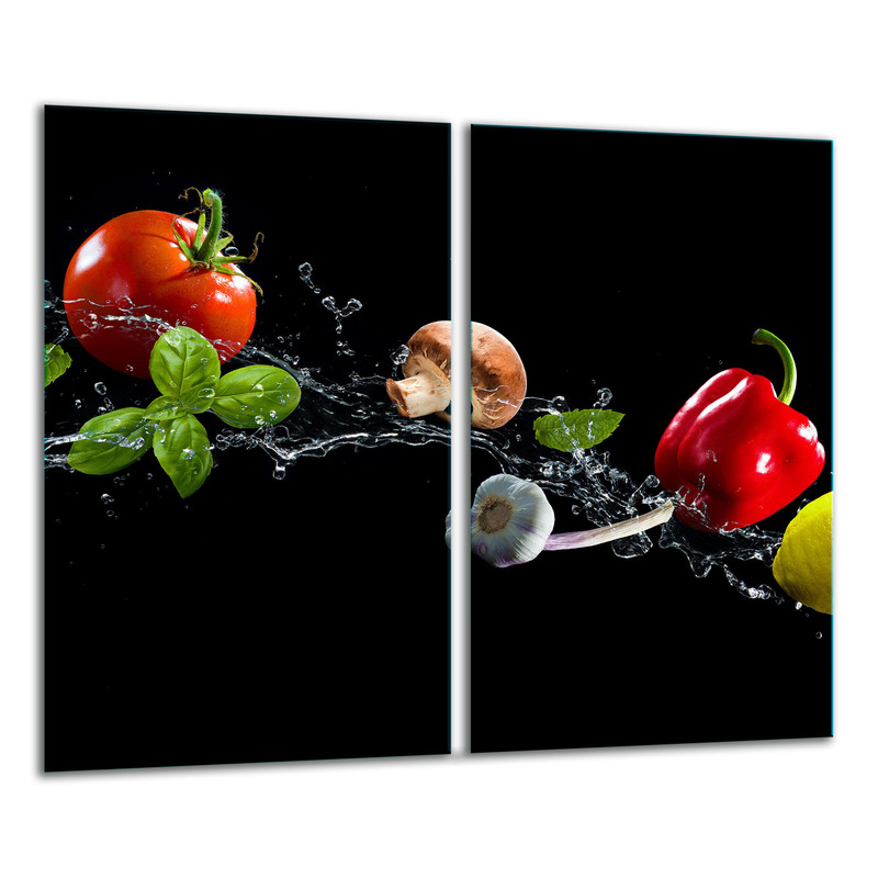 Glass Cutting Board 2x 30x52 Black