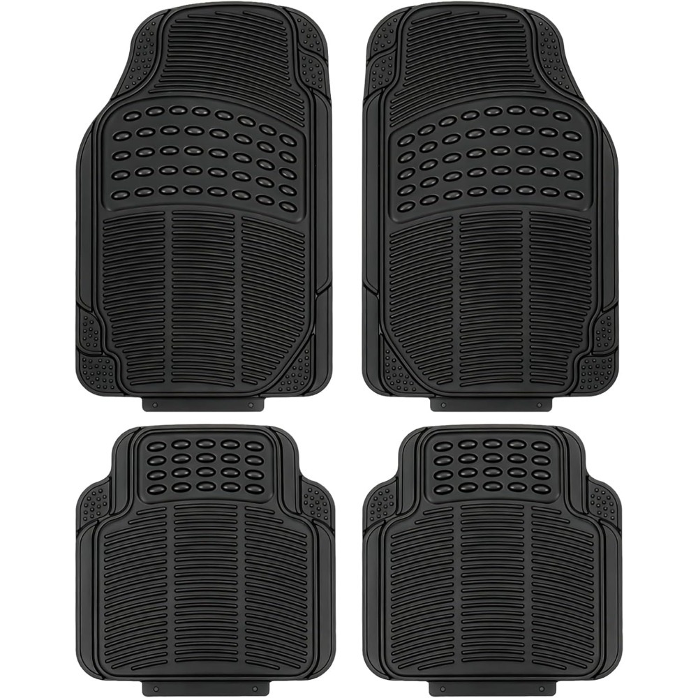 TEMU 4pcs Heavy Duty Car Mats Universal Boot Liner | Easy To Clean And Cut, Suitable For For Cars, , Suvs & Trucks