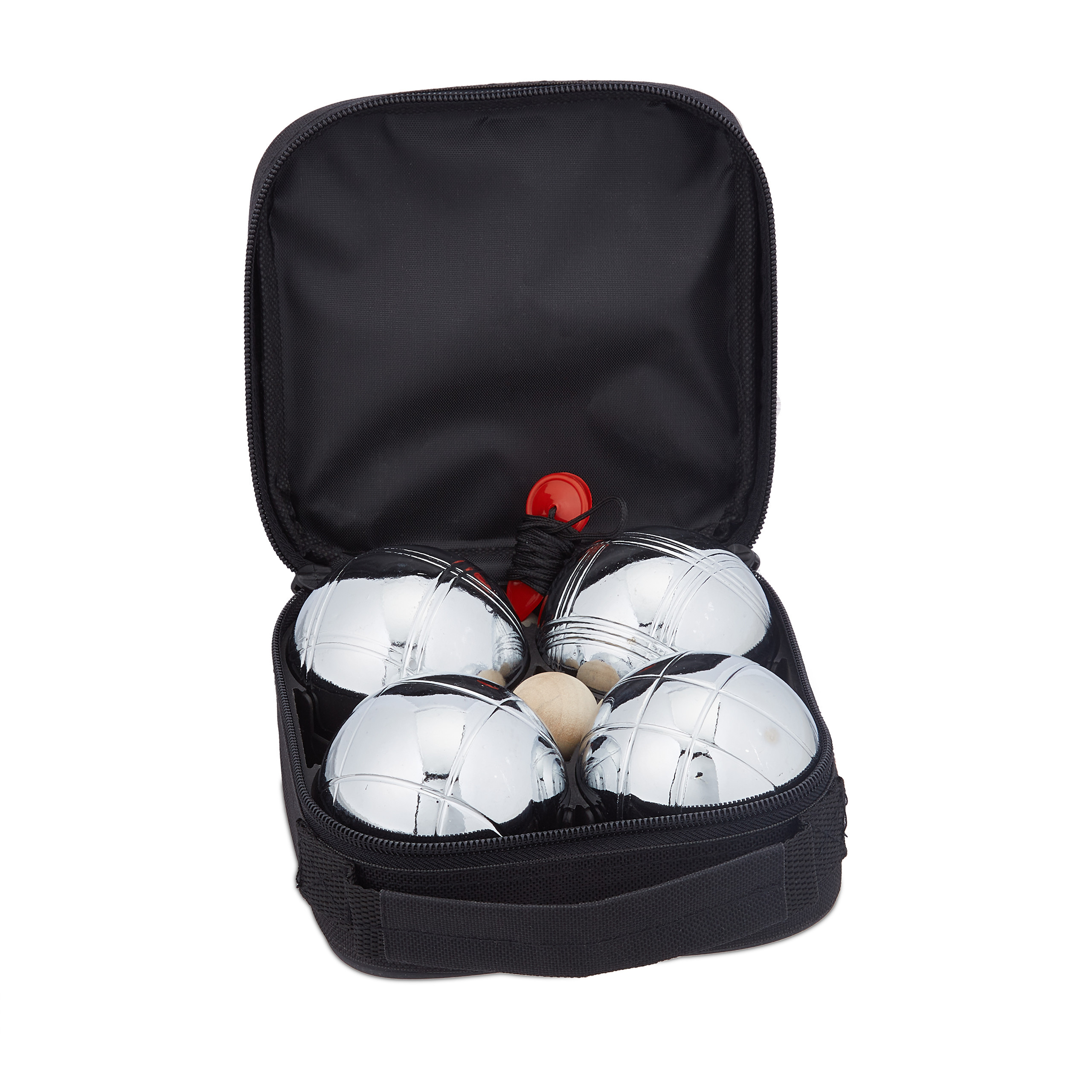 7-piece Boule Ball Set In Silver/black