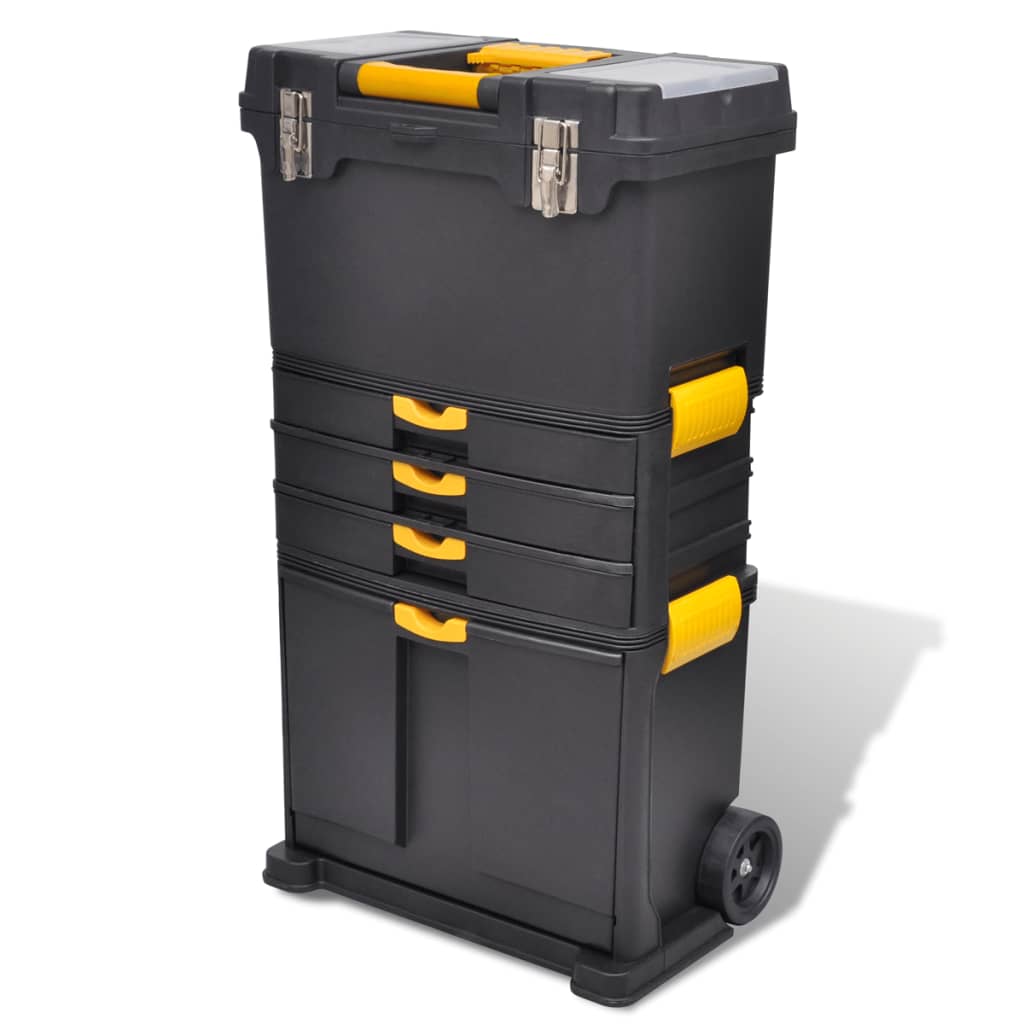   Tool Chest Mobile PP Black Tool Trolley Box Trolley
