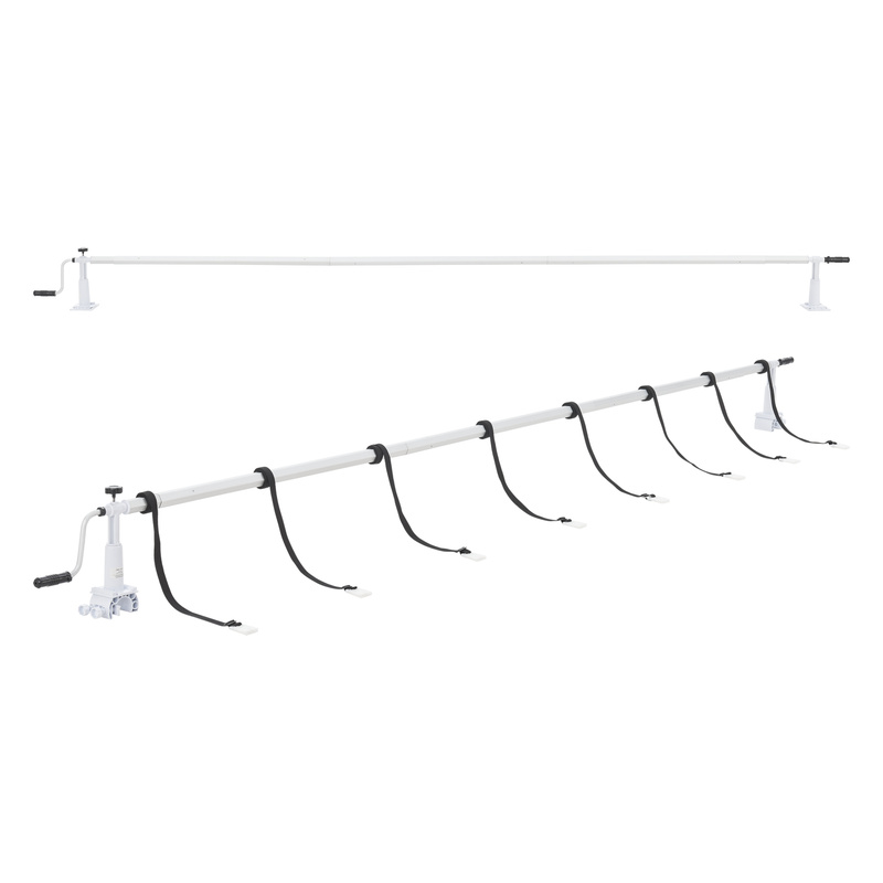 147 Pool Retractable - 555 Cm Adjustable Roll- With Sliders For Solar Covers, Pool Covers, Aluminum
