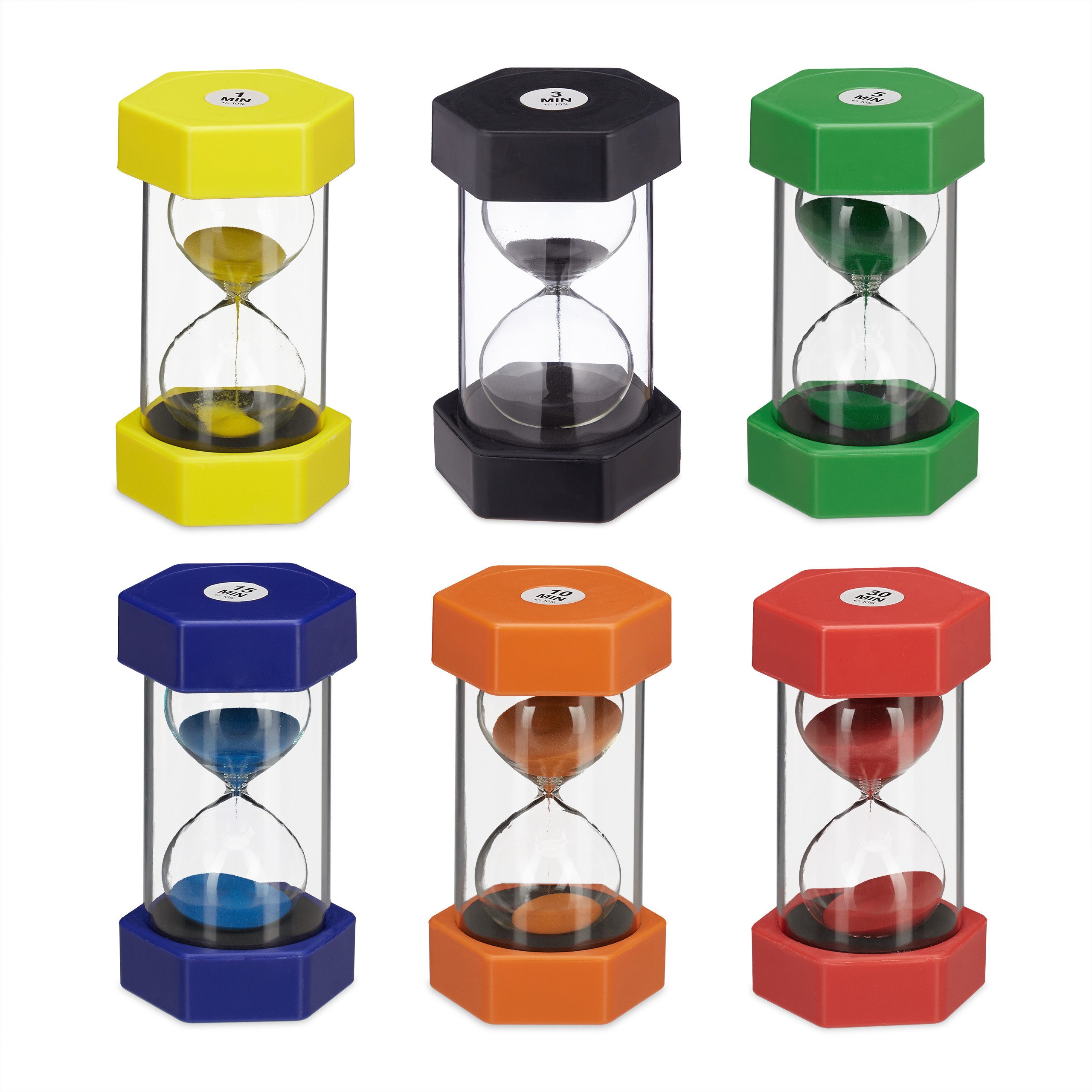 Image of 6pcs Colorful Hourglass Set