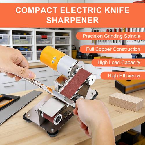 mini belt sander electric knife sharpener bench grinder 15 sharpening attachment small sander for woodworking metal grinding diy crafts