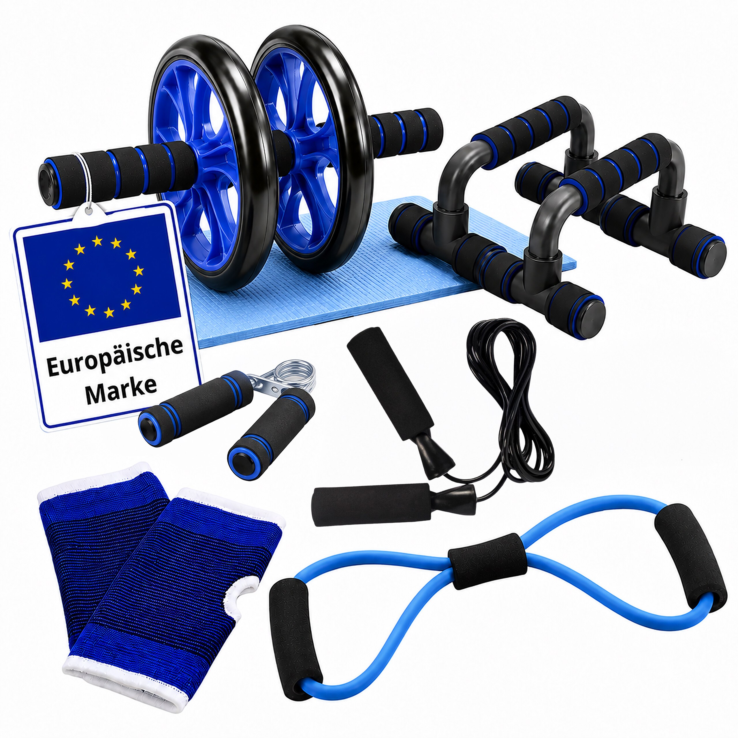 Image of 9pcs. Fitness Set In Blue