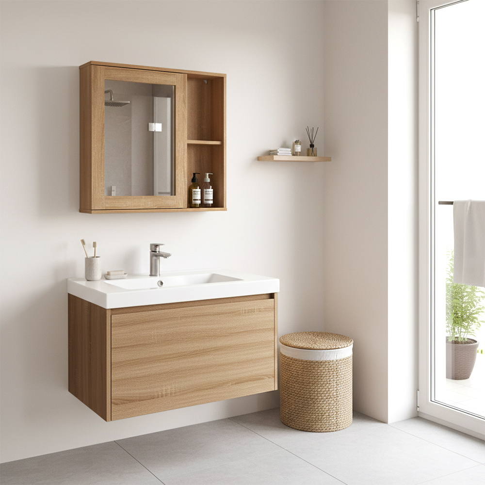 Bathroom Mirror Cabinet with Adjustable Shelves