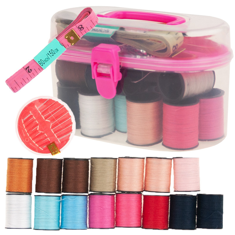 Sewing Kit Toolbox Accessories Xl Threads Needles Packaging
