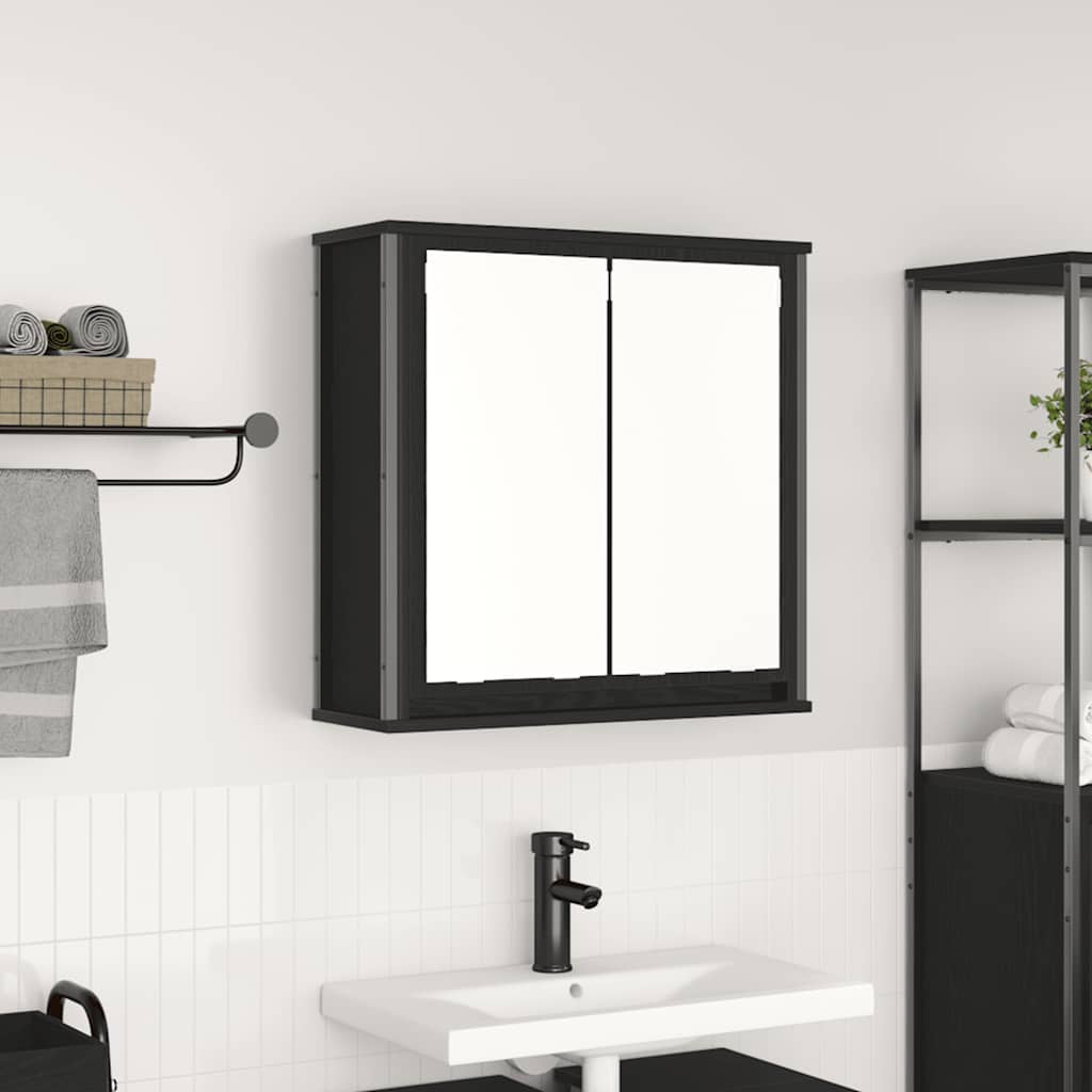 Vidaxl Bathroom Cabinet With Mirror, Finish, 60x21x60 Cm
