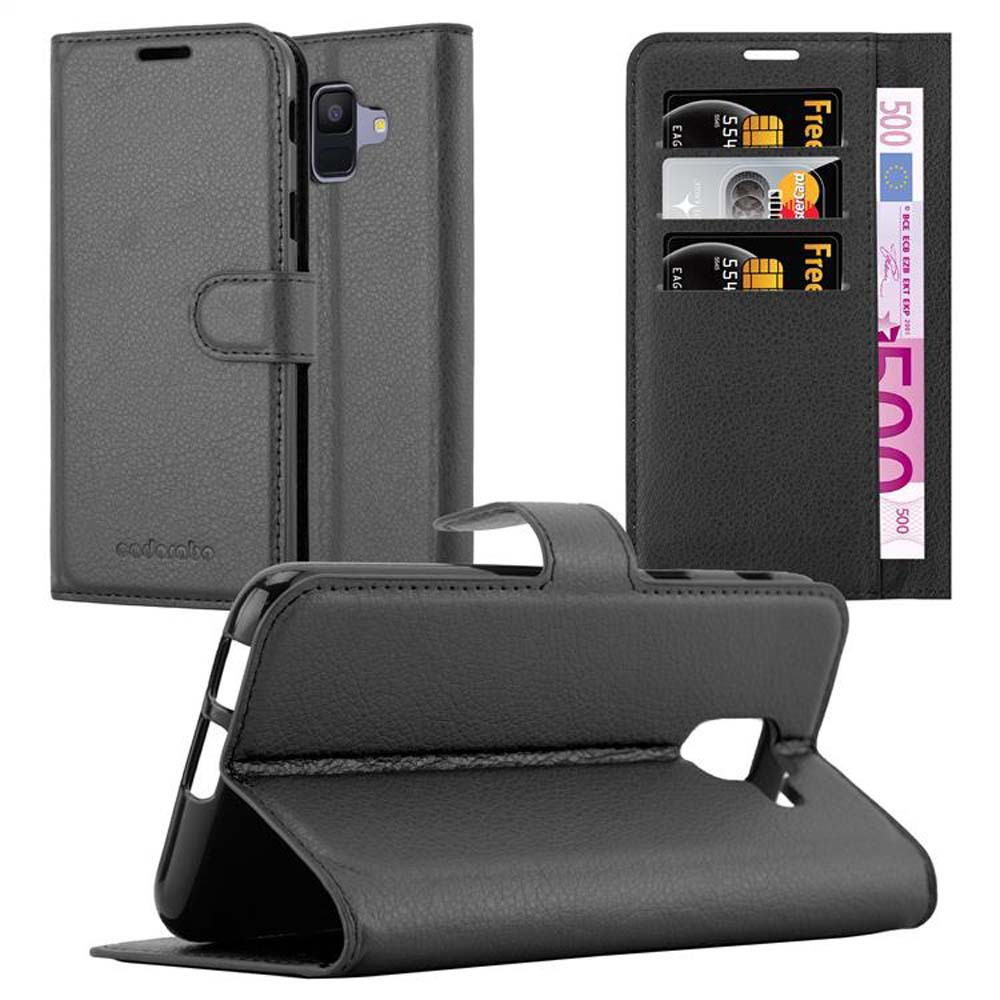 Image of Compatible A6 2018 Case Protective Cover With Magnetic Closure, Stand And Card Slot Flip Case Cover Phone Case Book Bag
