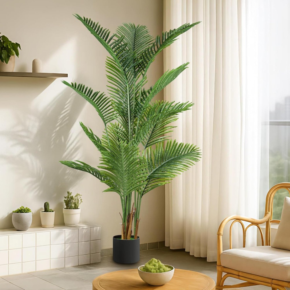 Lifelike Artificial Bamboo Plant, Artificial Bamboo Tree With Woven Plant Basket For Interior Decor, Artificial Floor Plant For Living Room, Bedroom, Office