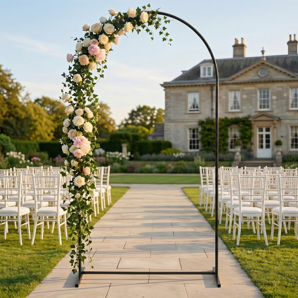 TEMU Multifunctional Balloon Arch Frame Background Stand, Elegant Metal Wedding Arch Stand 1pc, Multifunctional Celebration Backdrop Stand Suitable