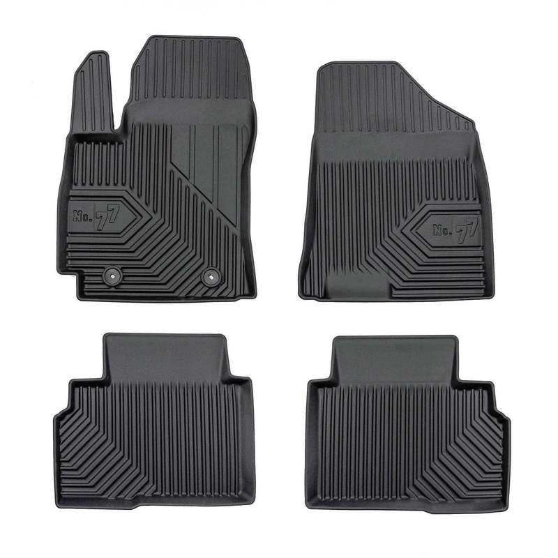 Foot Mats Rubber Mats No.77 For Kona Ii 2023-2025 Tpe Black 4pcs