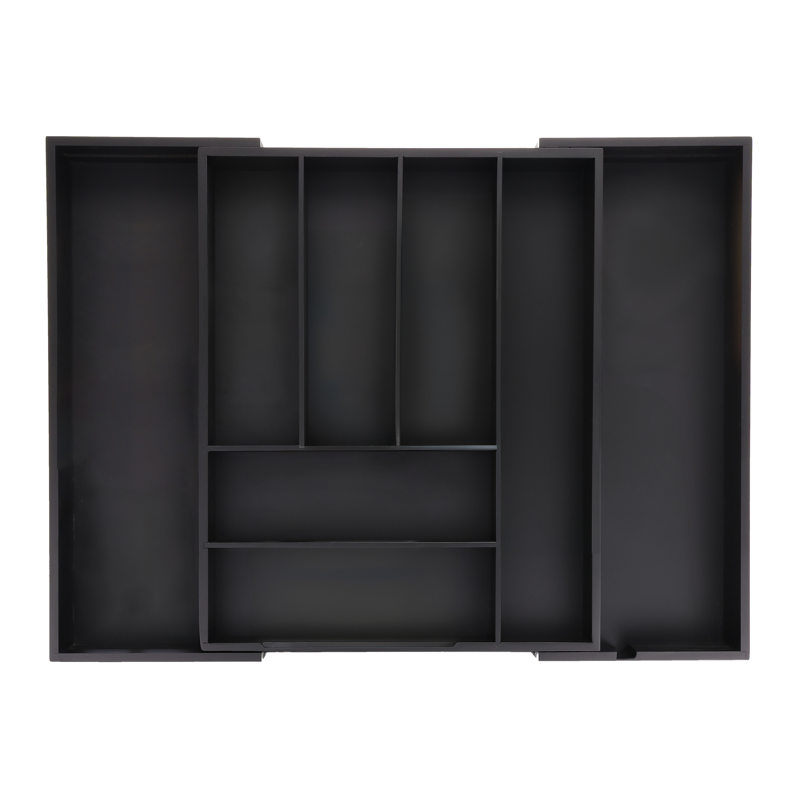 Cutlery Box In Black - (w)35 X (h)6.5 X (d)43.5 Cm