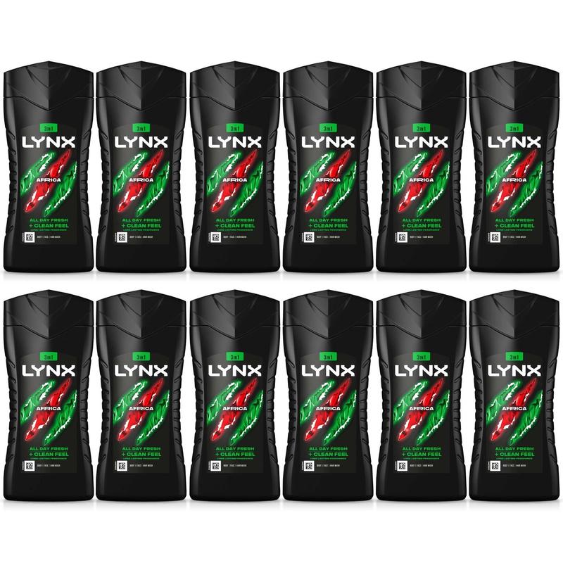TEMU Lynx Africa Shower Gel 225ml - Pack Of 12