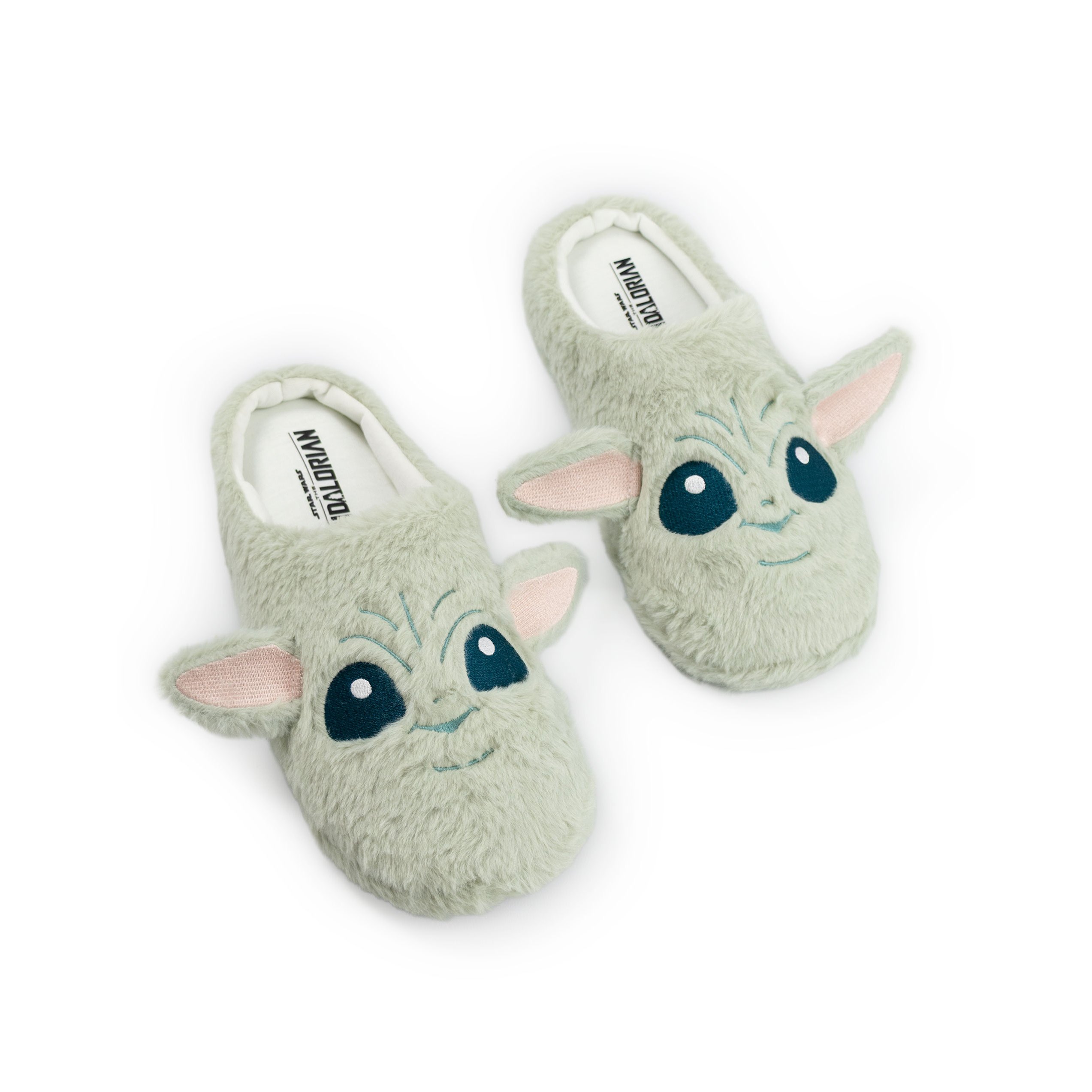 TEMU Star Wars Grogu Unisex Adults Green Mule Slippers | 3d Ears Fluffy For Movie Fans | Cosy Loungewear | Character Footwear For Relaxing Evenings |