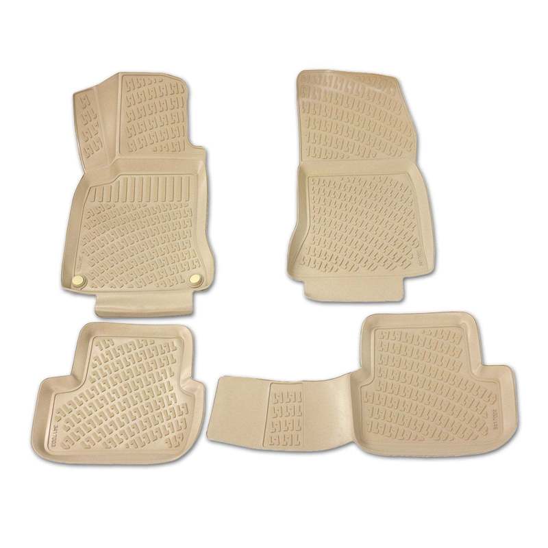 Foot Mats 3d Rubber Mats For Mercedes W177 2018-2025 Sedan Tpe Beige 4x