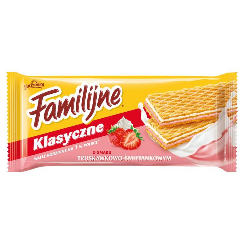 Family Classic Strawberry-cream Flavored Waffles 180 G