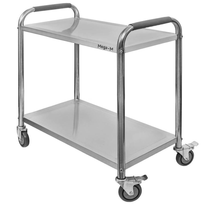 Image of Stainless Steel Waiter Trolley 2-shelf Standard W-75 Cm D-40 Cm Cm N