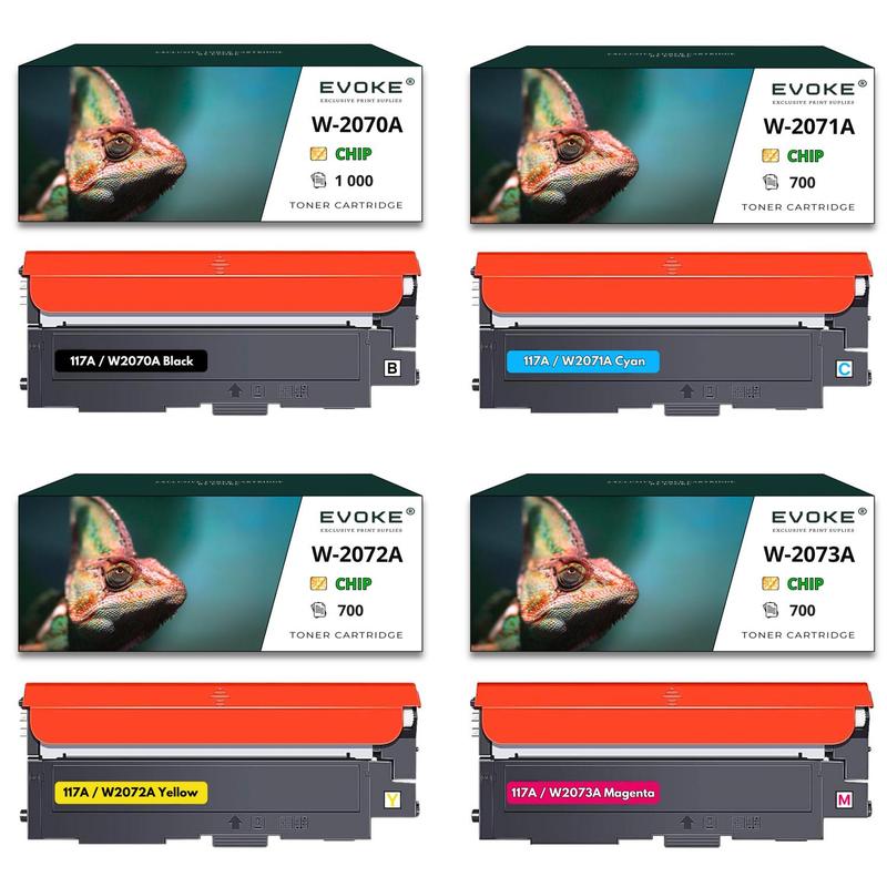 Image of Get 4x Compatible Toner Replacement For 117a Printer | Cmyk Set W2070a, W2071a, W2072a, W2073a For 150a 150nw 178nw 178nwg 179fnw 179fng 179fwg