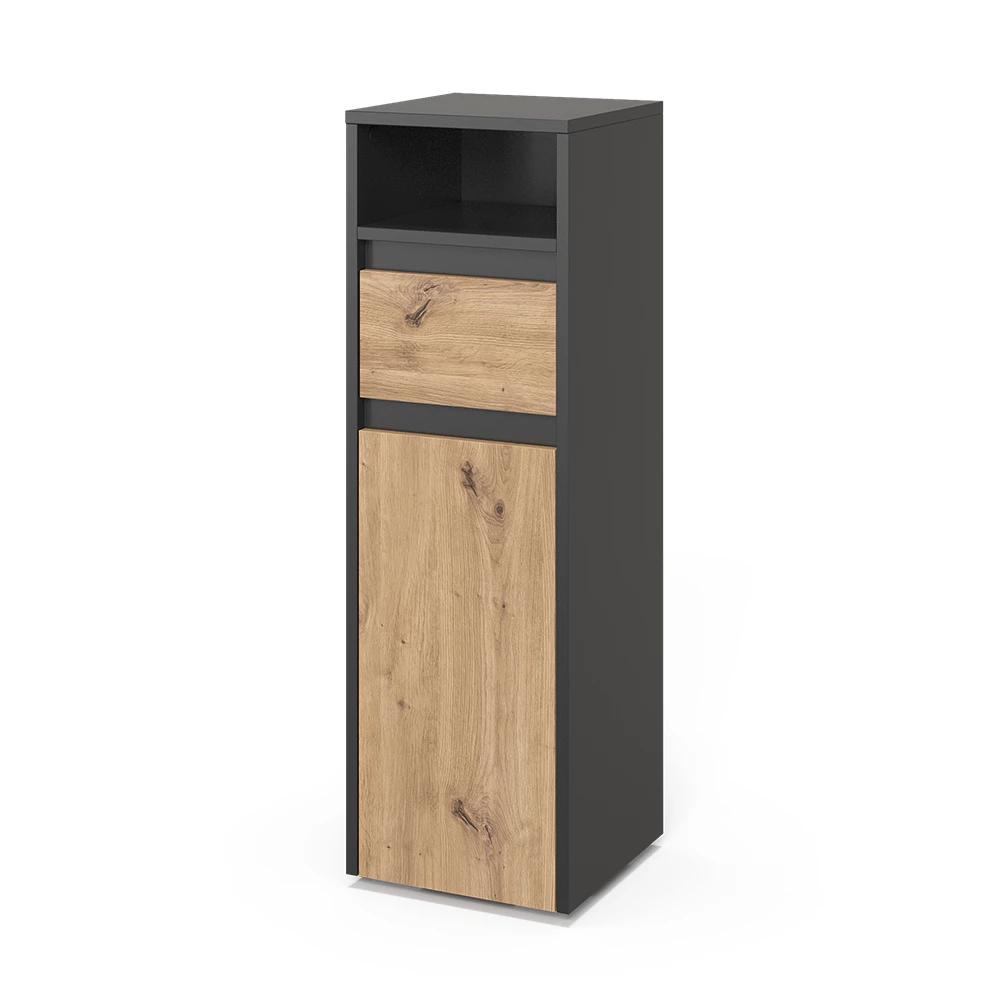 Artisan 30.2 X 96.3 Cm Medicine Cabinet With Drawer And Door, Bathroom Furniture, Bathroom Cabinet, 16 Mm Bathroom Cabinet Made Of Chipboard.