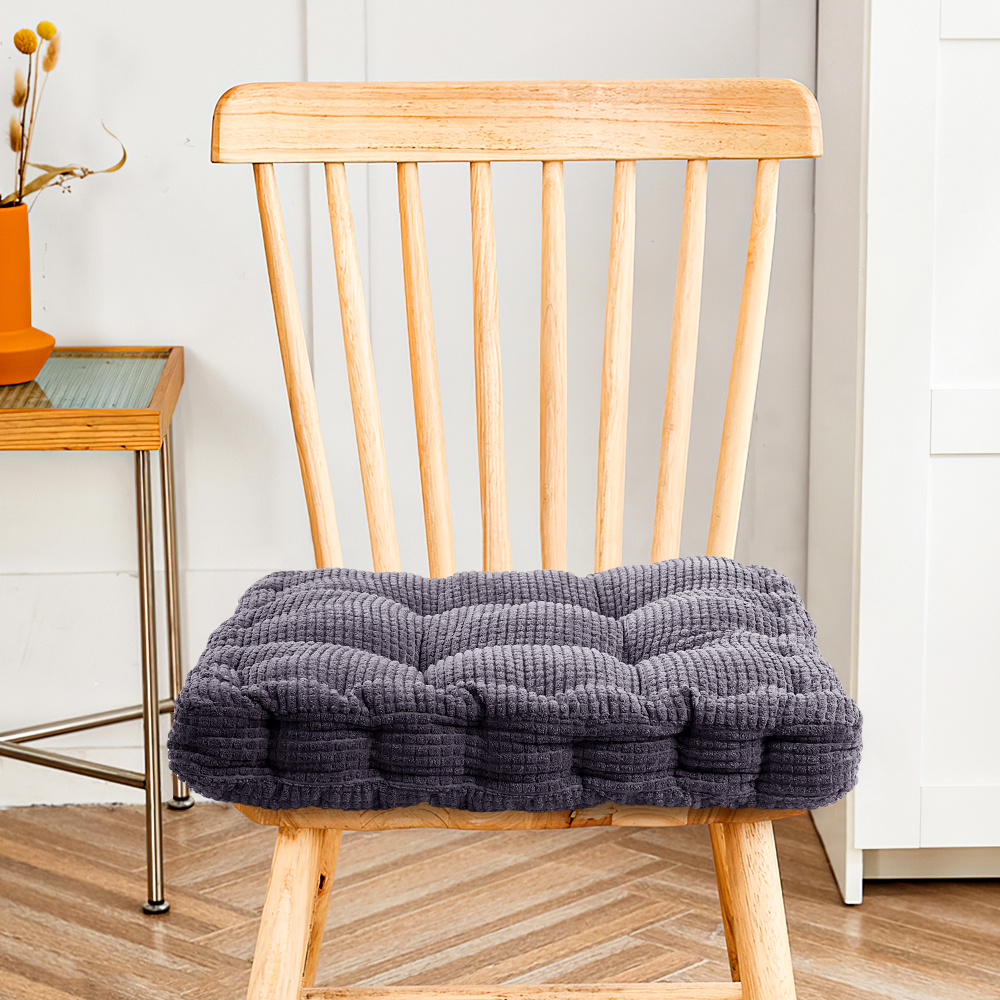Gray Square Thick Cushion for Office and Study