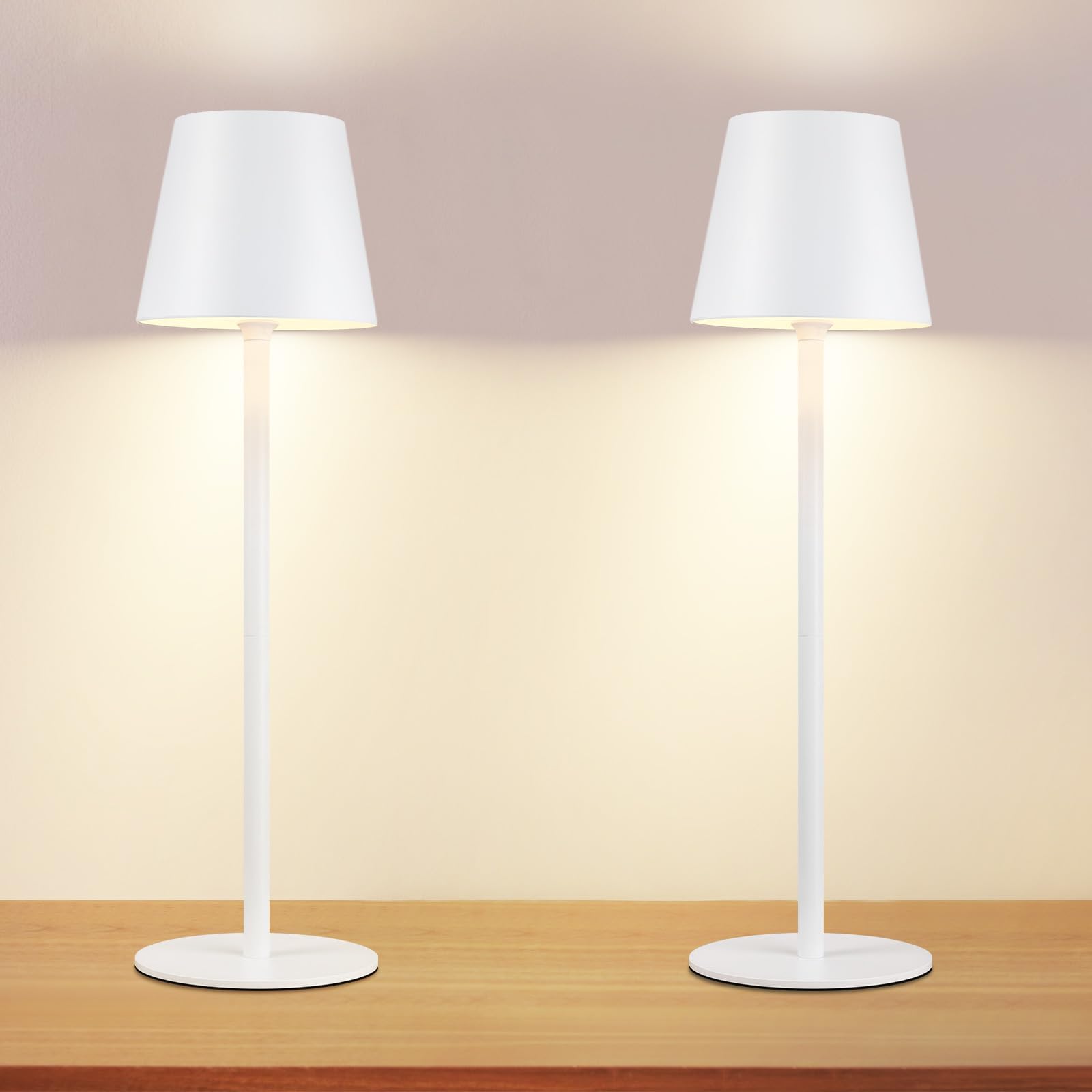 TEMU 1/2er Led Desk Lamp, Wireless Desk Lamp, Office Touch Sensor Bedside Lamp, Table Lamp, Usb Rechargeable Desk Lamp For Nightstand And Desk