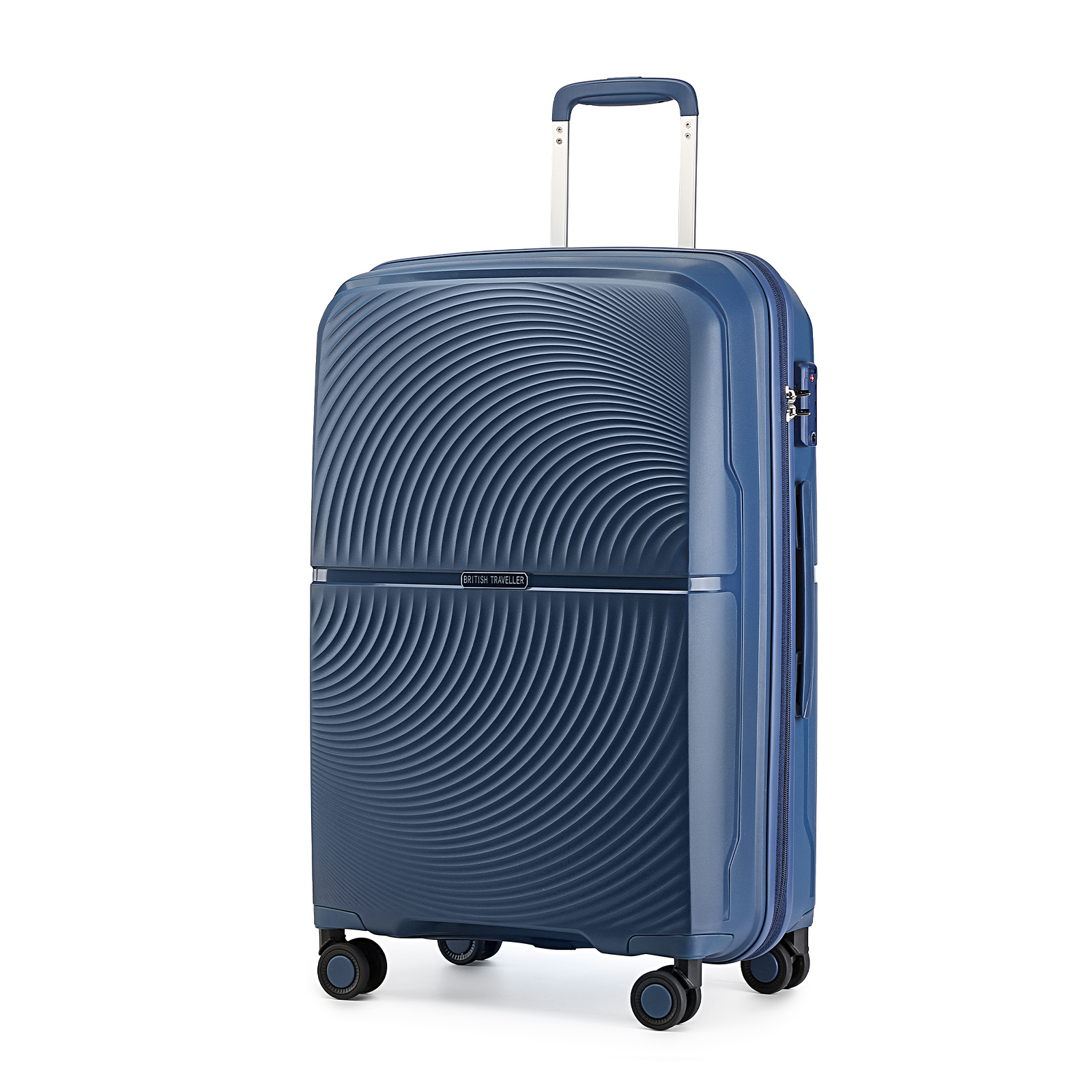 Image of 54cm Carry On Cabin Luggage Lightweight Abs Hard Shell Travel Suitcase Trolley With And 4 Spinner Wheels