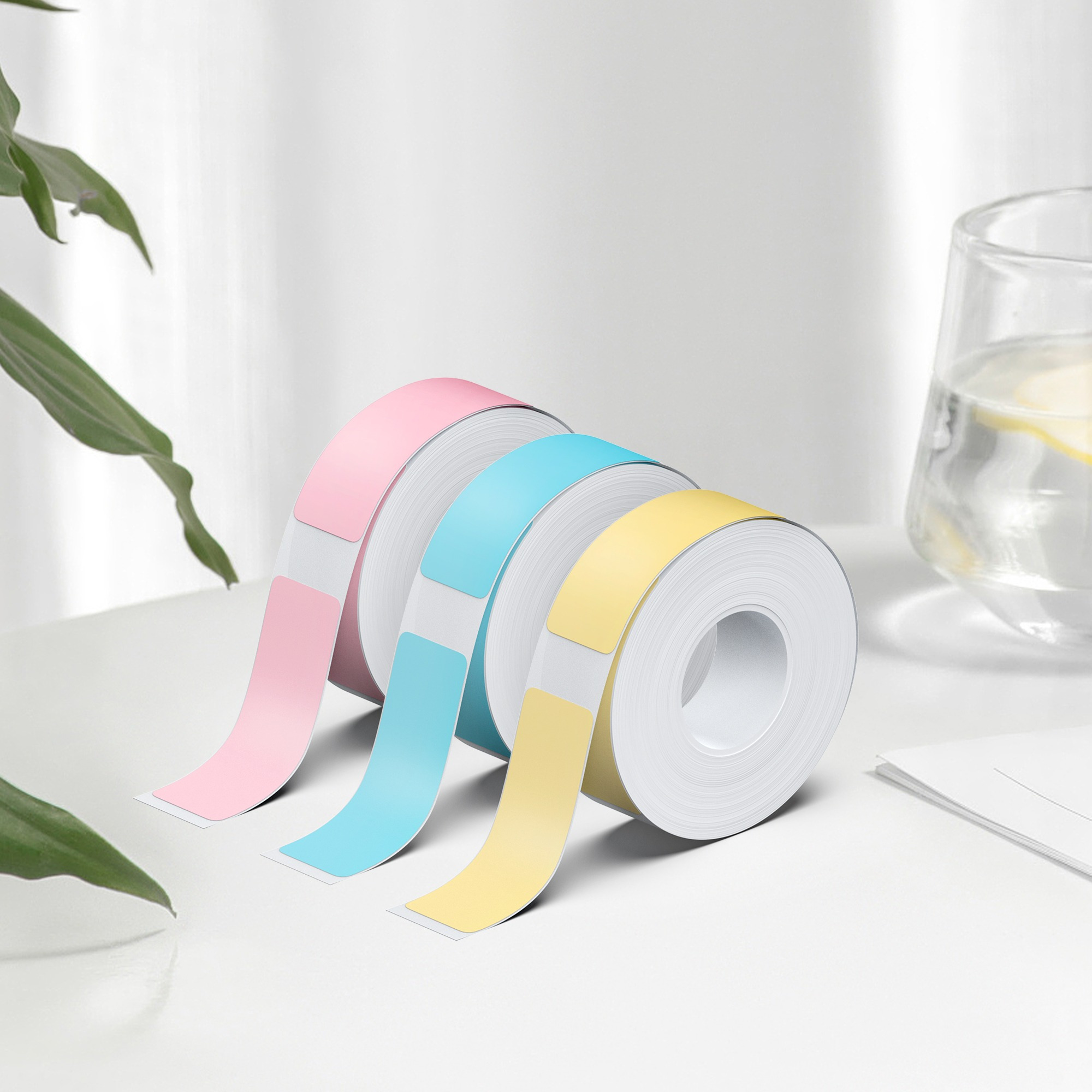 

Nelko Original P21 Label , Customized Label Printing Paper, 14x40mm (0.55" X 1.57"), For Laminated Standard Office Label Tape, Tape From P21, 180 Tapes/roll, 3-rolls, Blue/yellow/pink