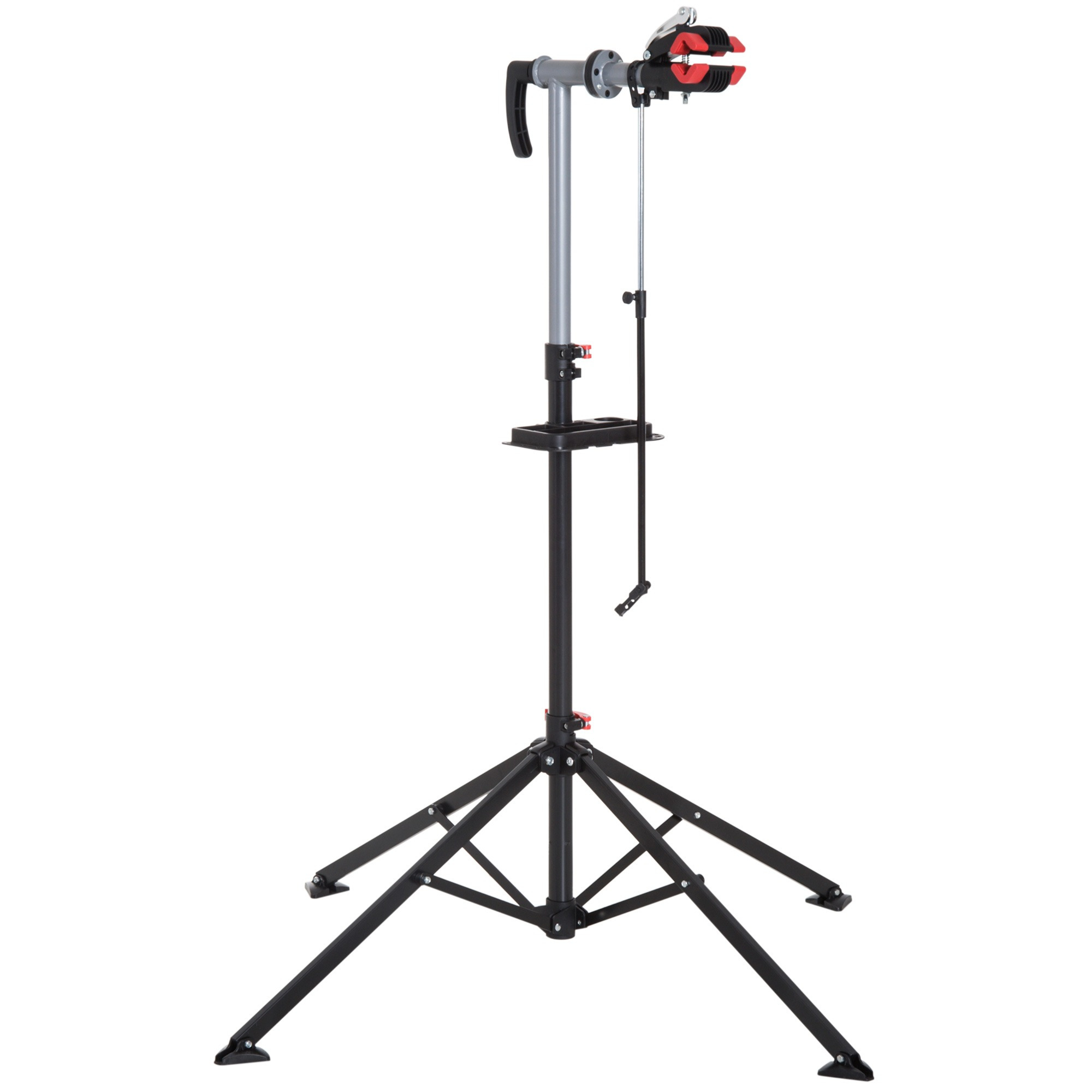 TEMU HOMCOM Bicicletas Soporte de Pie 109-180cm Reparacion Bicicletas con Bandeja Herramientas Bici