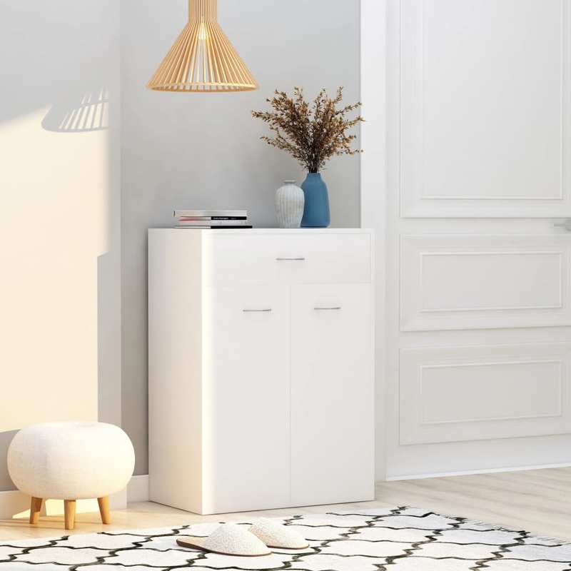 TEMU Shoe Cabinet White 60x35x84 Cm Wooden Material