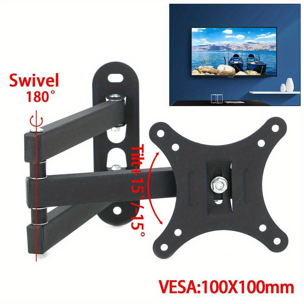 Lcd Led Tv Tv Wall Mount Wall Bracket Swivel Tiltable 10-27 Inches
