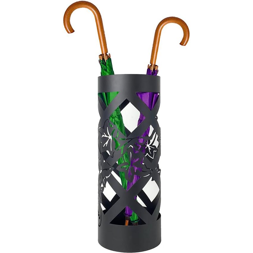 TEMU BAKAJI Portaombrelli da in Metallo 19.5x19.5x49cm, Forma , Design Intrecciato, Porta Ombrello Decorativo Elegante e Salvaspazio, per Organizzare