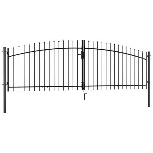 puerta para valla con puntas de lanza 400x150 cm