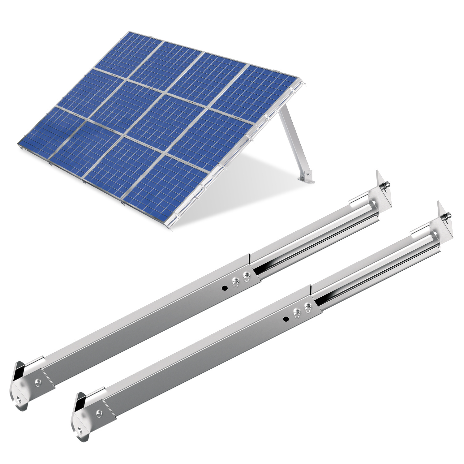 

Solar Panel Bracket Solar Panel Tilt Mount Bracket Balcony Power Station Bracket 15-30° Adjustable Attachment Photovoltaics