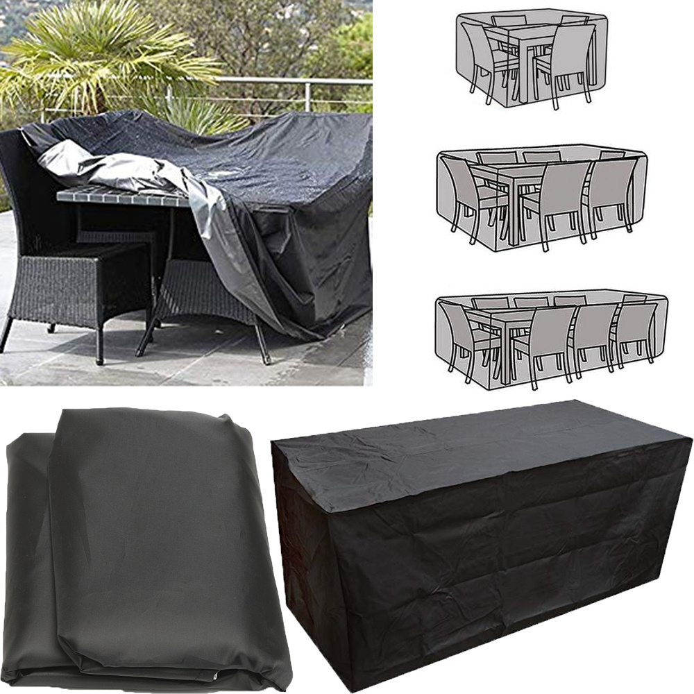 TEMU Outdoor Furniture Sofa Sofa Chair Table Cover Black