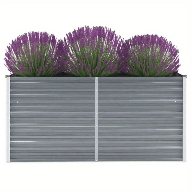 

Garden Raised Bed Galvanized Steel 160x40x77 Cm/62.9x15.7x30.3 Inch Grey