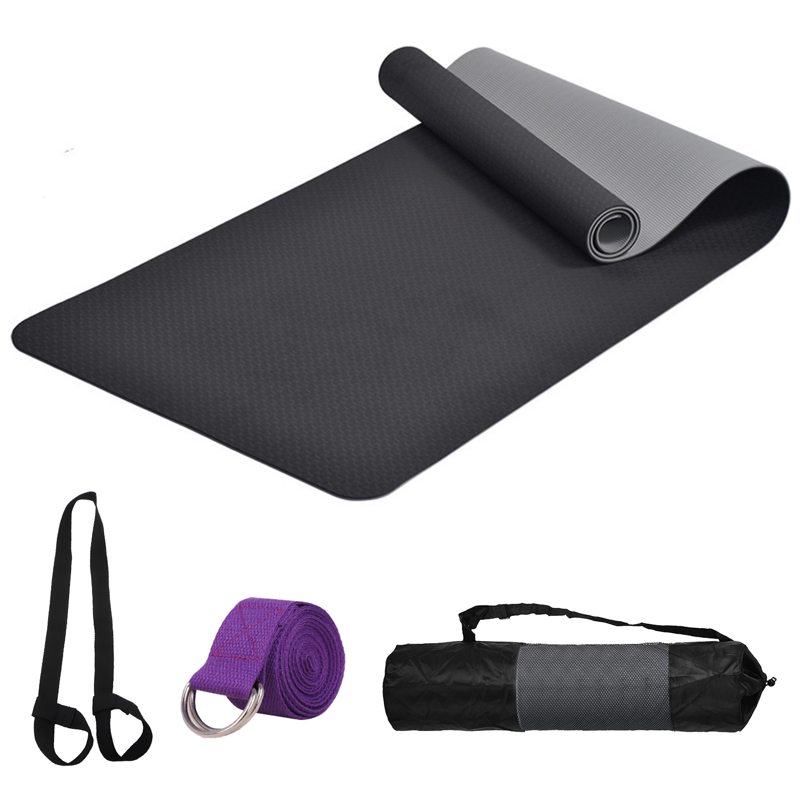 TEMU Esterilla Yoga Antideslizante 6mm Alfombrilla de Yoga Esterilla Deporte Yoga Mat para Yoga Fitness 183x61cm