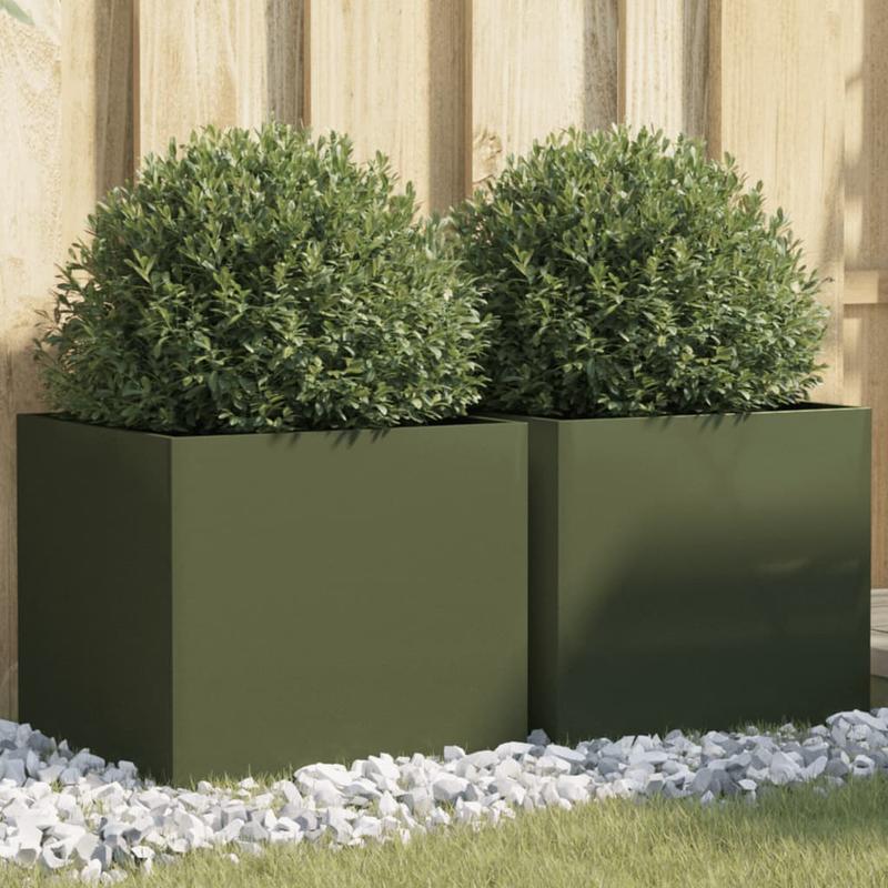 

Jardinières 2 pcs 42x40x39 cm acier laminé à froid