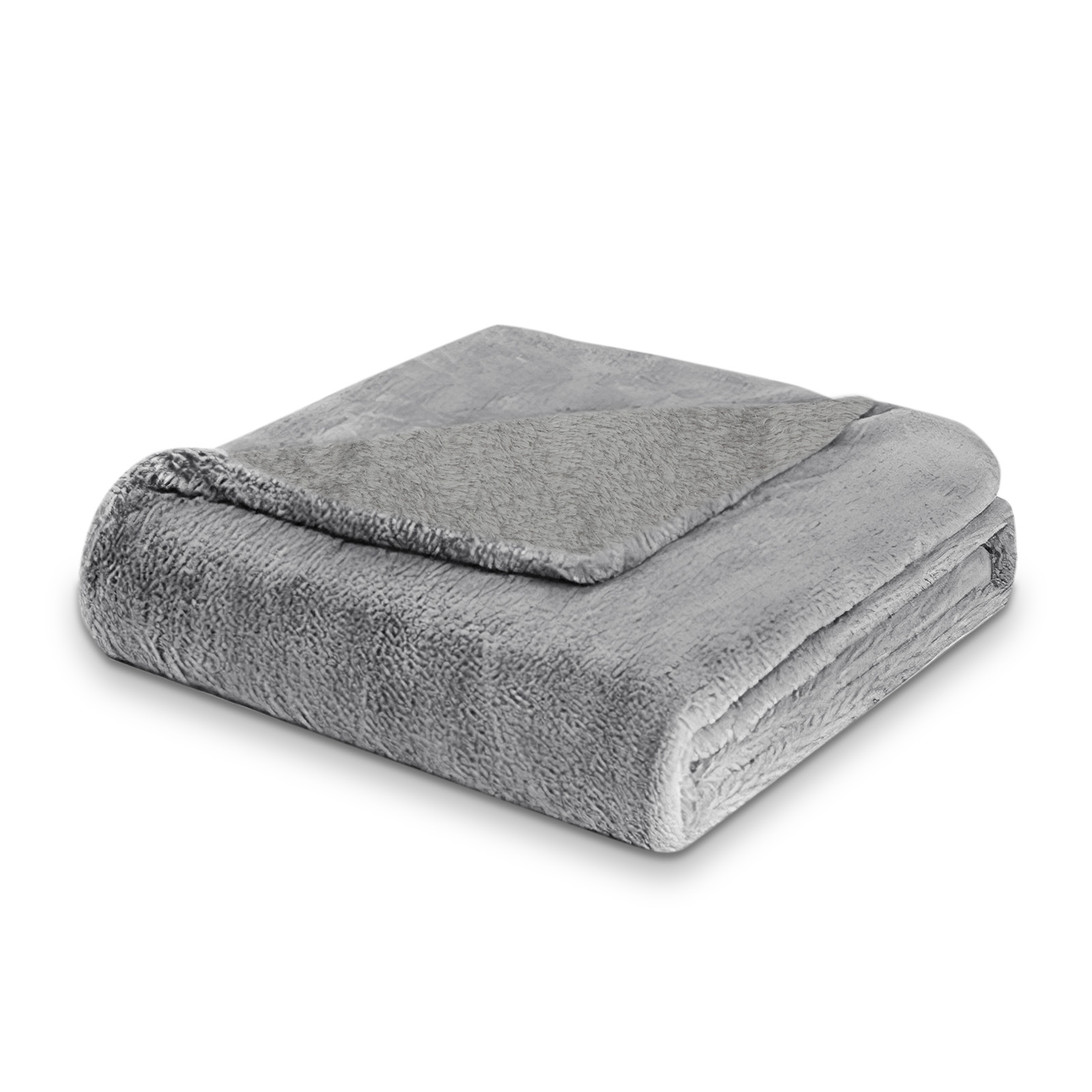 

Cosy Blanket Bedspread Microfibre Super Reversible Blanket Grey 210 G/square Flannel Fleece Blanket 3 Sizes